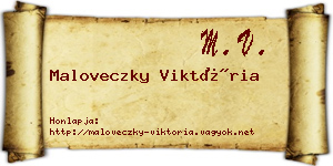 Maloveczky Viktória névjegykártya