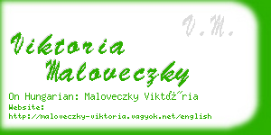 viktoria maloveczky business card